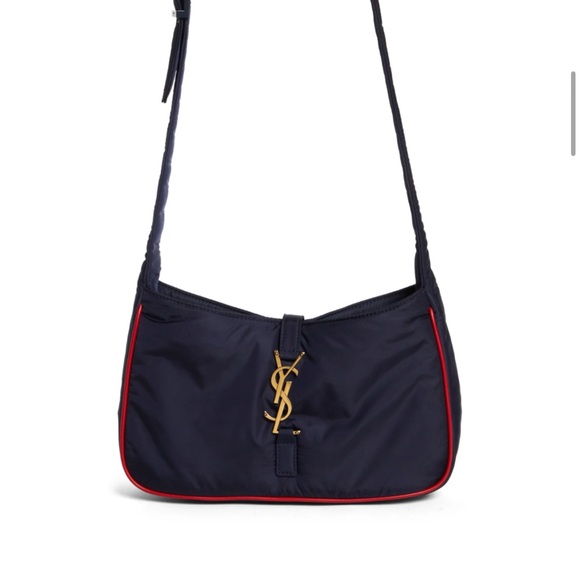 Saint Laurent NEW YSL with tags Navy Blue and Red Econyl Nylon Le 5 A 7 Hobo - Picture 2 of 14